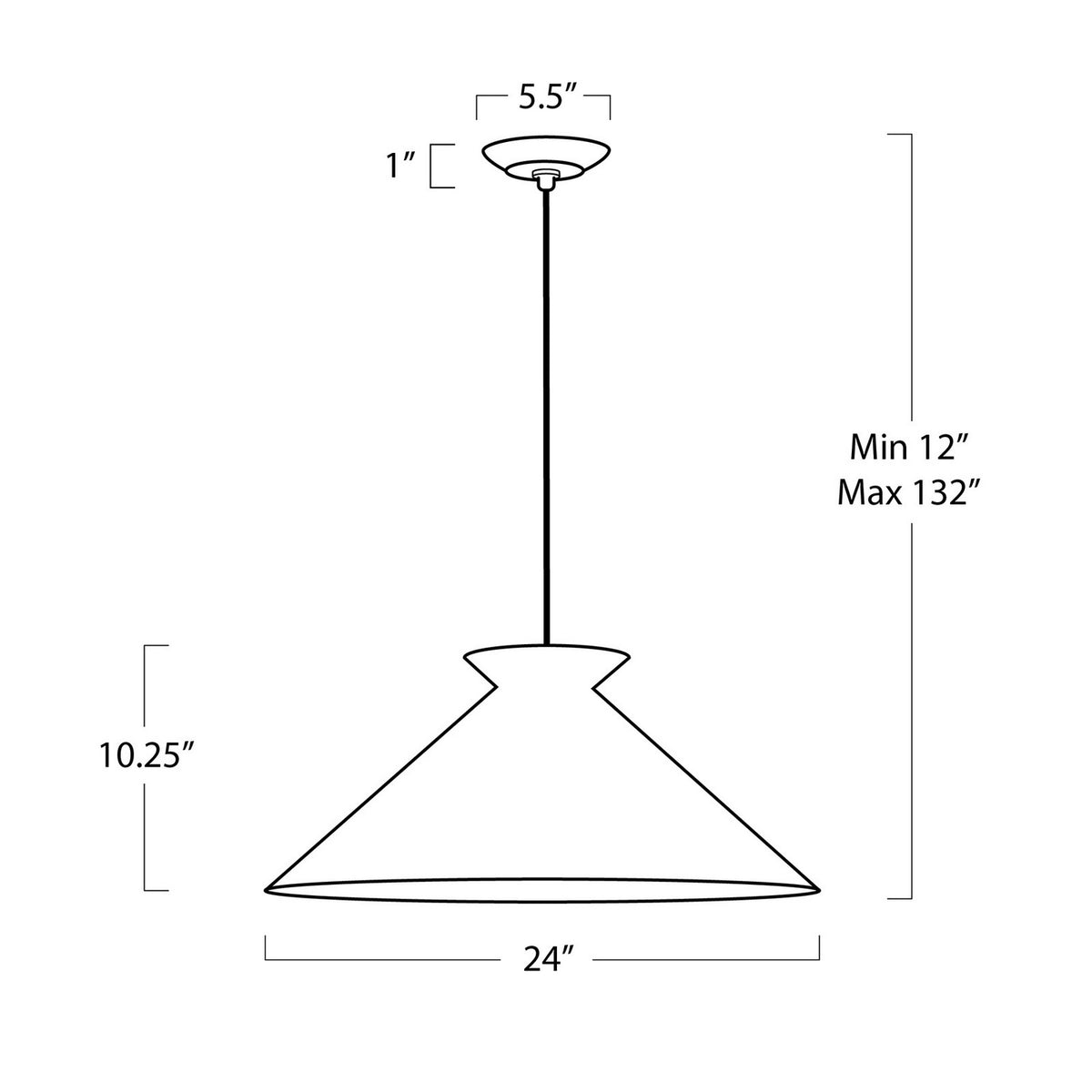 Regina Andrew - 16-1429BLK - One Light Pendant - Viggo - Blackened Steel