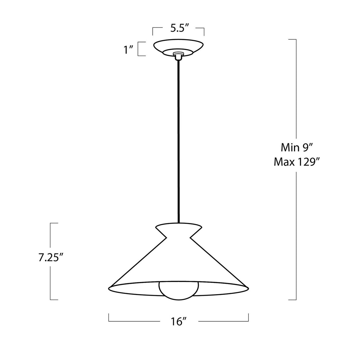 Regina Andrew - 16-1430WT - One Light Pendant - Viggo - White