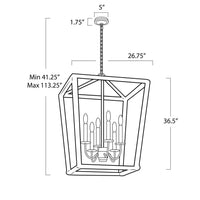 Regina Andrew - 16-1432 - Six Light Lantern - Luella - Blackened Brass
