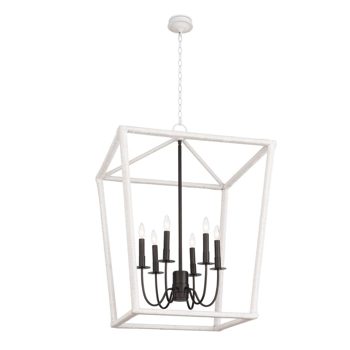 Regina Andrew Six Light Lantern from the Southern Living collection in Blackened Brass finish