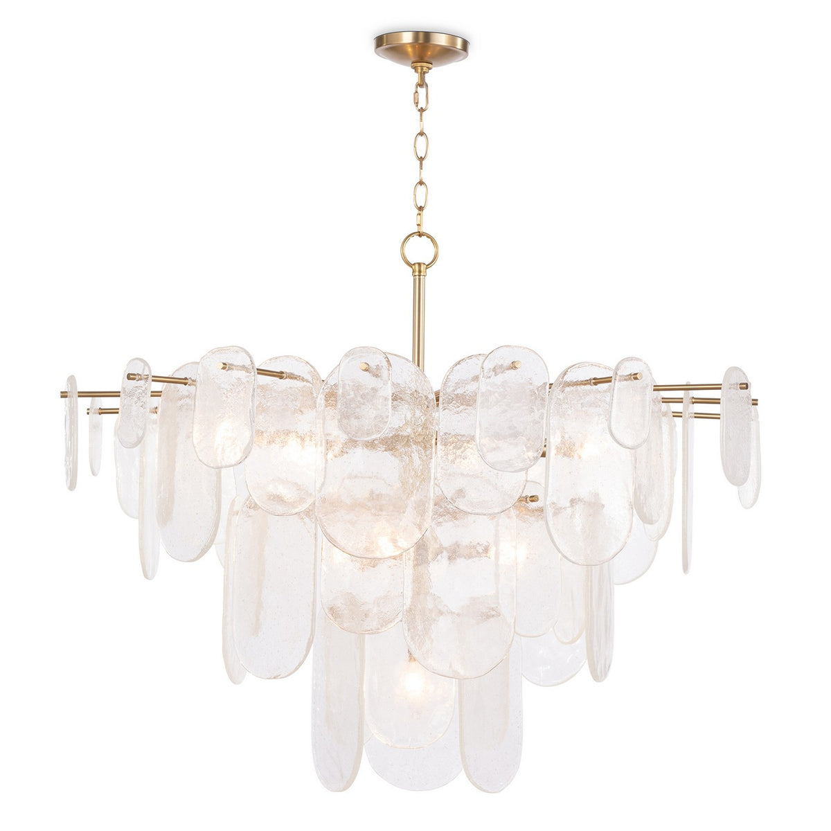 Regina Andrew Ten Light Chandelier from the Echo collection in Natural Brass finish