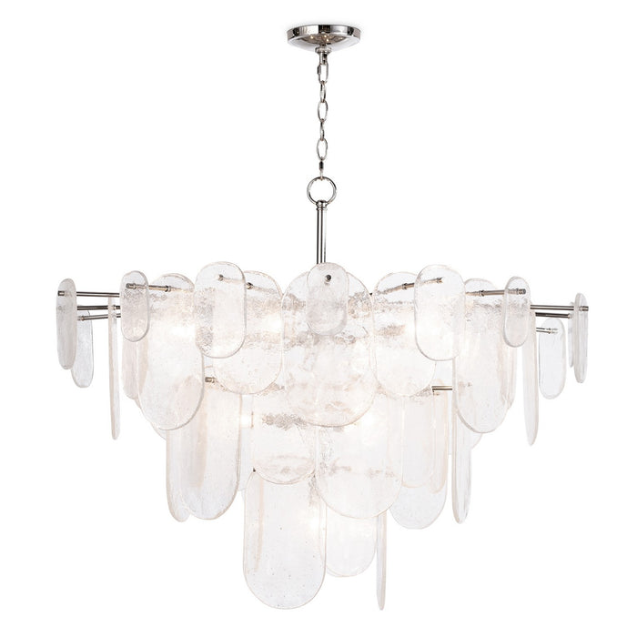 Regina Andrew Ten Light Chandelier from the Echo collection in Polished Nickel finish