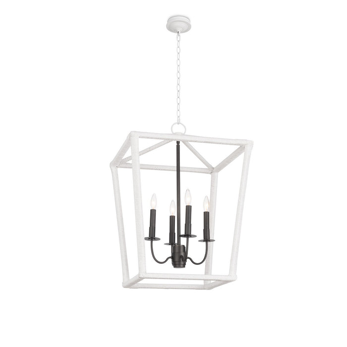 Regina Andrew Four Light Lantern from the Southern Living collection in Blackened Brass finish