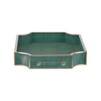 Chelsea House Shagreen Tray - Green
