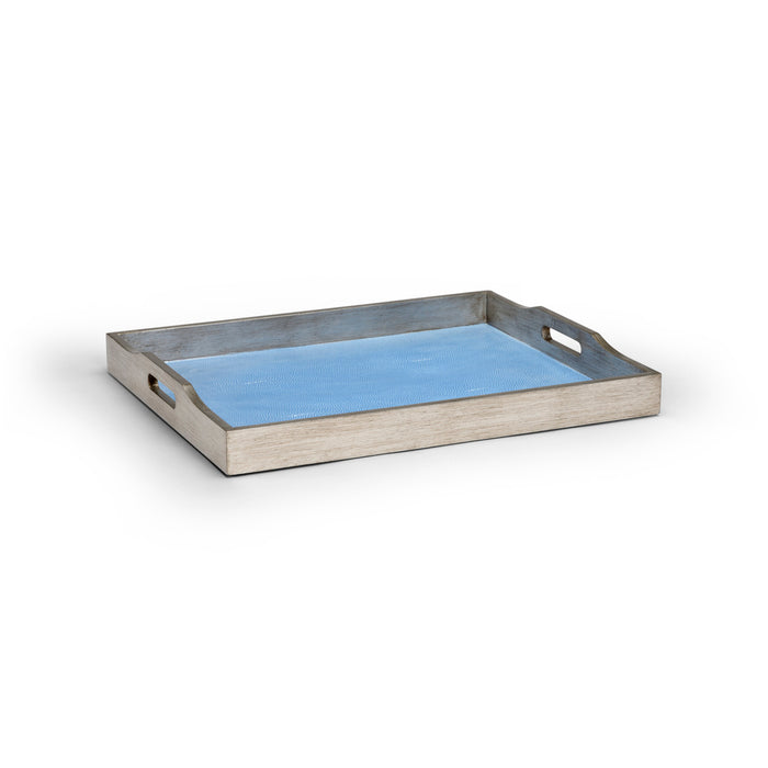 Chelsea House Large Blue Shagreen Tray