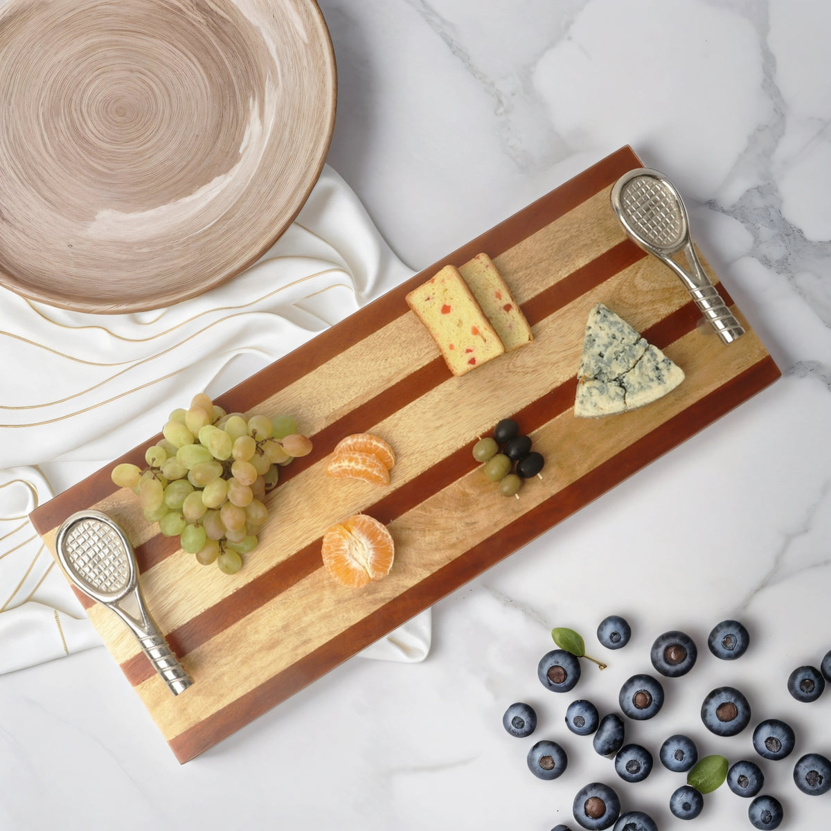 Design Shop Tennis Racket Handle Serving Tray