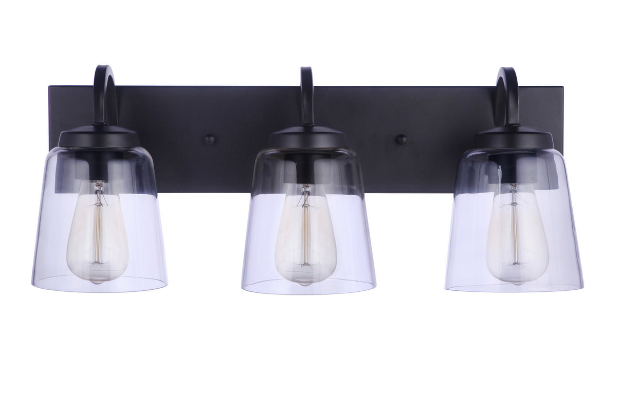 Craftmade - 16323FB3 - Three Light Vanity - Elsa - Flat Black
