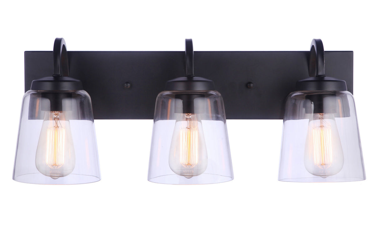 Craftmade - 16323FB3 - Three Light Vanity - Elsa - Flat Black