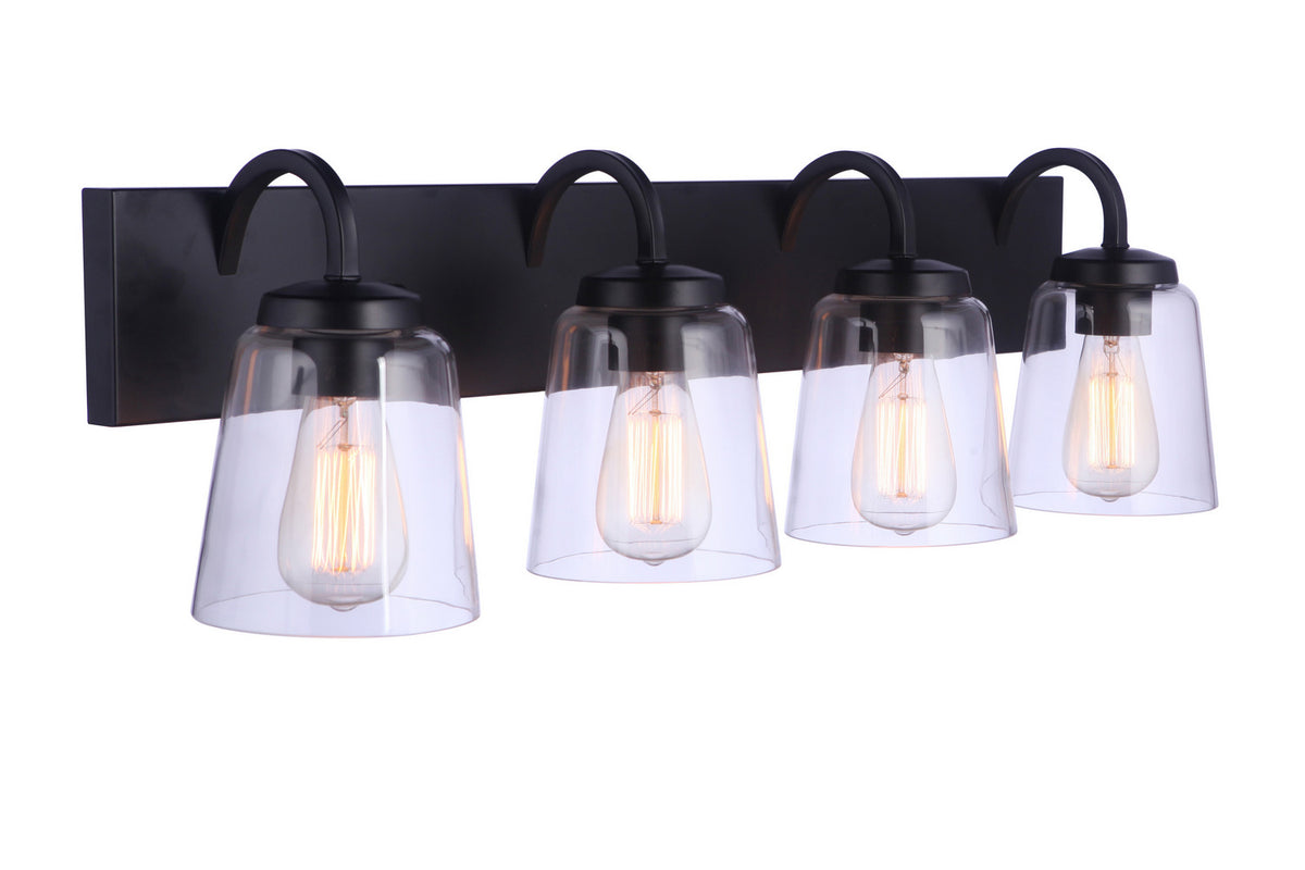 Craftmade - 16331FB4 - Four Light Vanity - Elsa - Flat Black