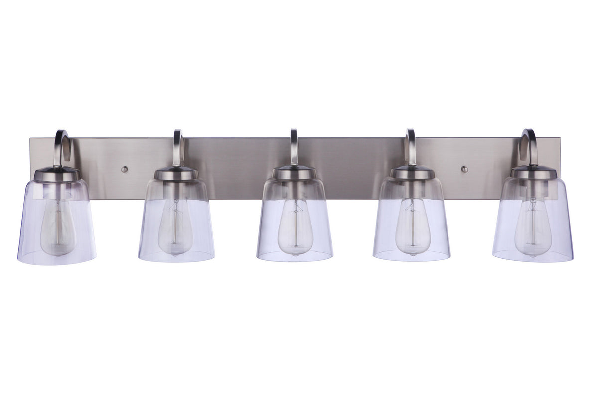 Craftmade - 16340BNK5 - Five Light Vanity - Elsa - Brushed Polished Nickel