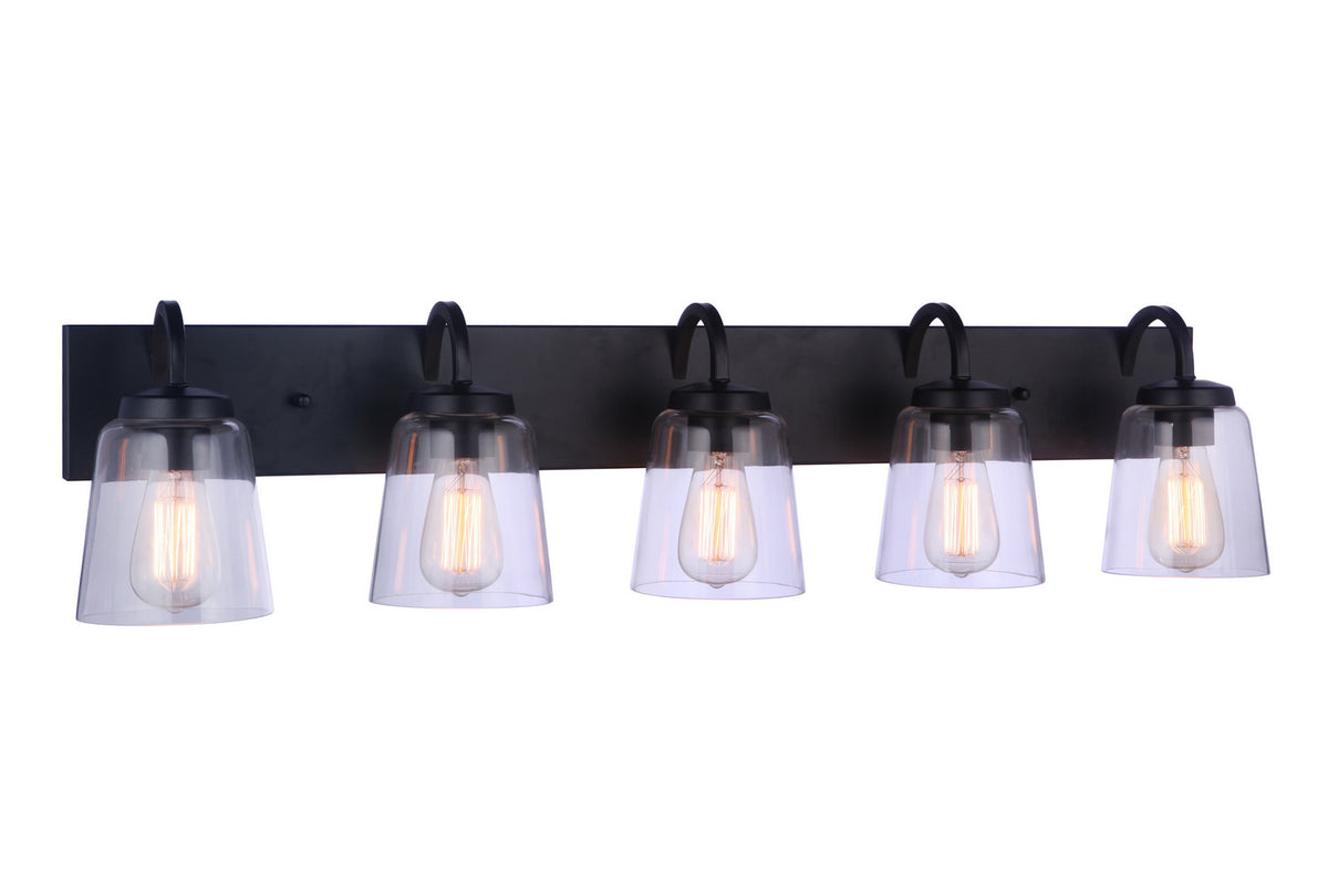 Craftmade - 16340FB5 - Five Light Vanity - Elsa - Flat Black