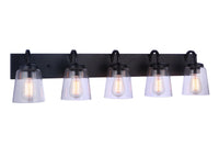 Craftmade - 16340FB5 - Five Light Vanity - Elsa - Flat Black