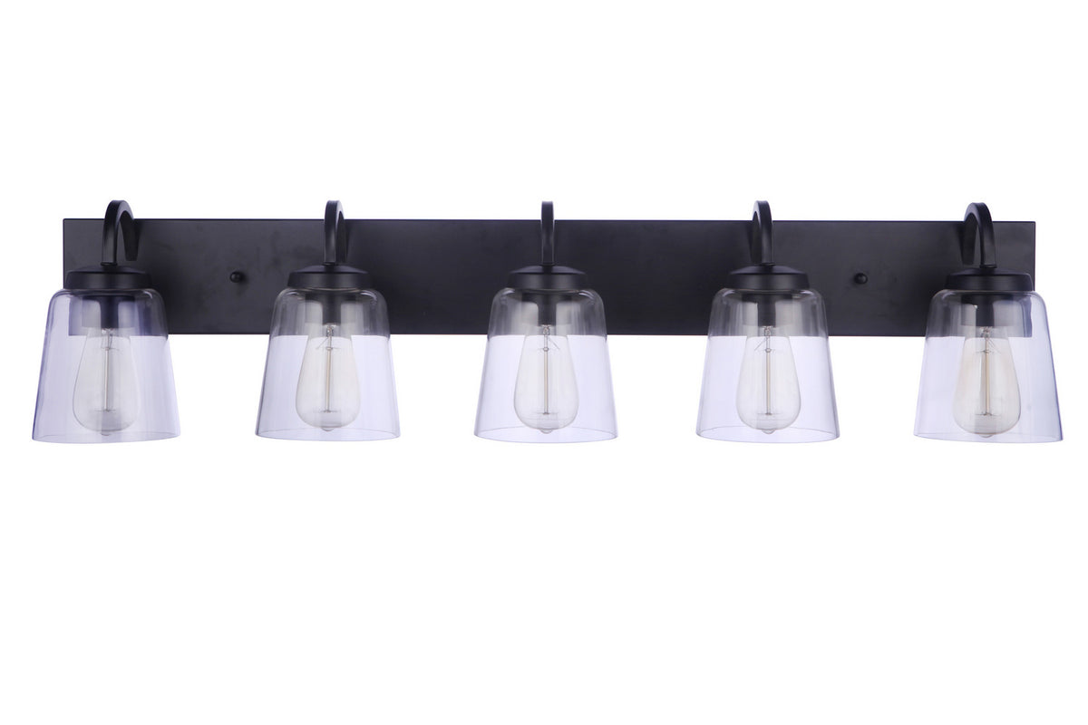 Craftmade - 16340FB5 - Five Light Vanity - Elsa - Flat Black