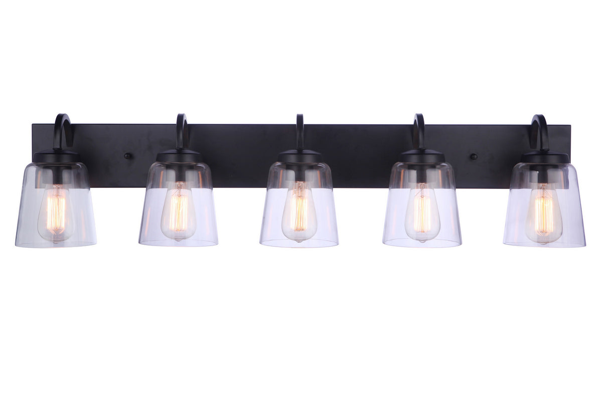Craftmade - 16340FB5 - Five Light Vanity - Elsa - Flat Black