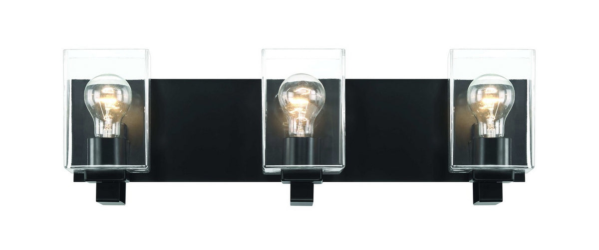 Craftmade - 18524FB3 - Three Light Vanity - McClane - Flat Black