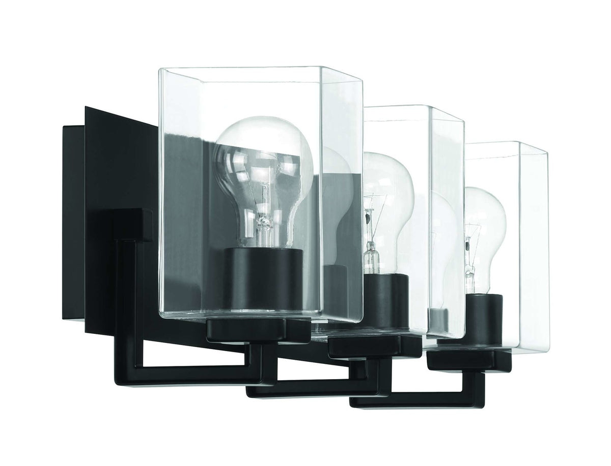 Craftmade - 18524FB3 - Three Light Vanity - McClane - Flat Black