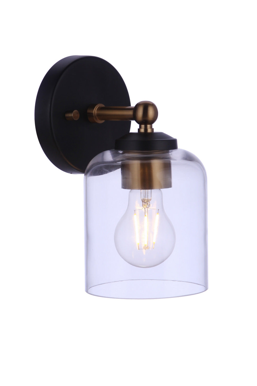 Craftmade - 18705FBSB1 - One Light Wall Sconce - Coppa - Flat Black/Satin Brass