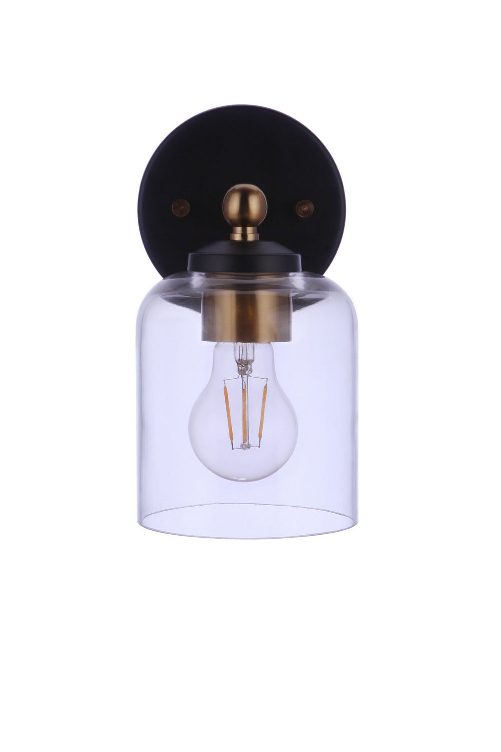 Craftmade - 18705FBSB1 - One Light Wall Sconce - Coppa - Flat Black/Satin Brass