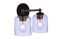 Craftmade - 18712FBSB2 - Two Light Vanity - Coppa - Flat Black/Satin Brass
