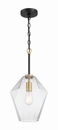 Craftmade - 56992-FBSB - One Light Pendant - Avante Grand - Flat Black/Satin Brass
