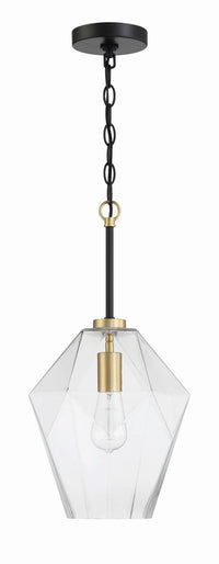 Craftmade - 56992-FBSB - One Light Pendant - Avante Grand - Flat Black/Satin Brass