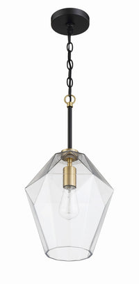 Craftmade - 56992-FBSB - One Light Pendant - Avante Grand - Flat Black/Satin Brass