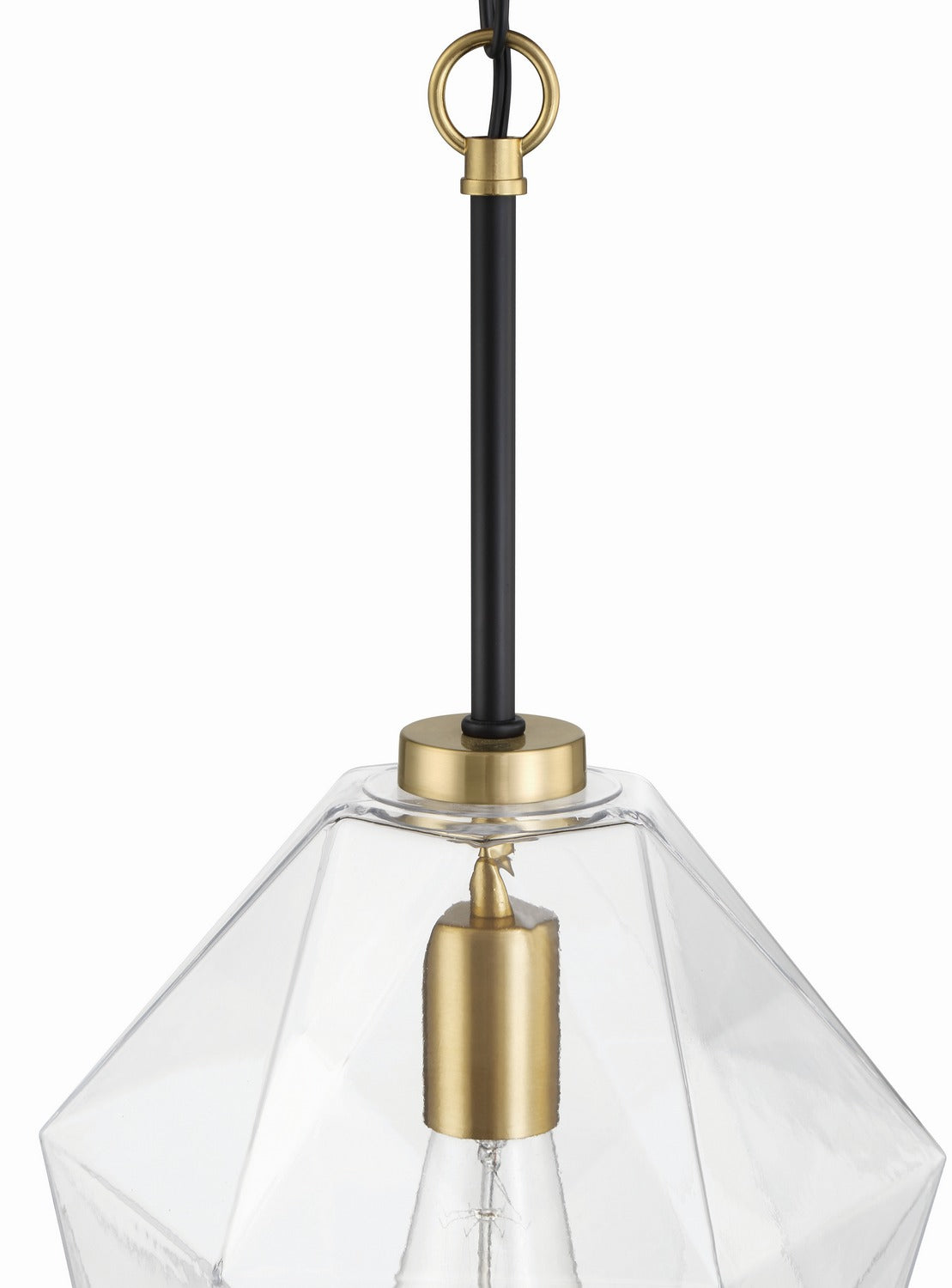 Craftmade - 56992-FBSB - One Light Pendant - Avante Grand - Flat Black/Satin Brass