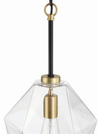 Craftmade - 56992-FBSB - One Light Pendant - Avante Grand - Flat Black/Satin Brass