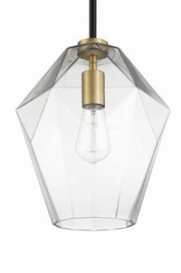 Craftmade - 56992-FBSB - One Light Pendant - Avante Grand - Flat Black/Satin Brass