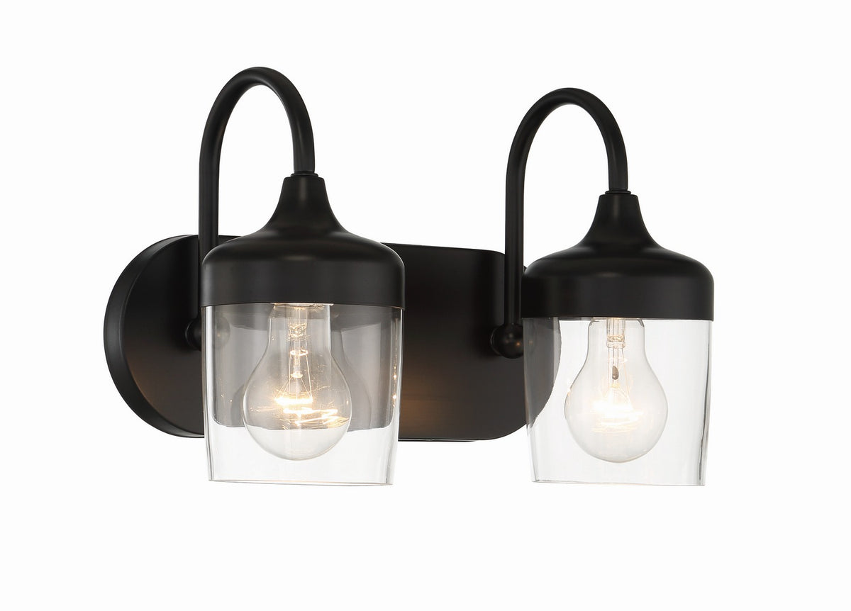 Craftmade - 58102-FB - Two Light Vanity - Wrenn - Flat Black