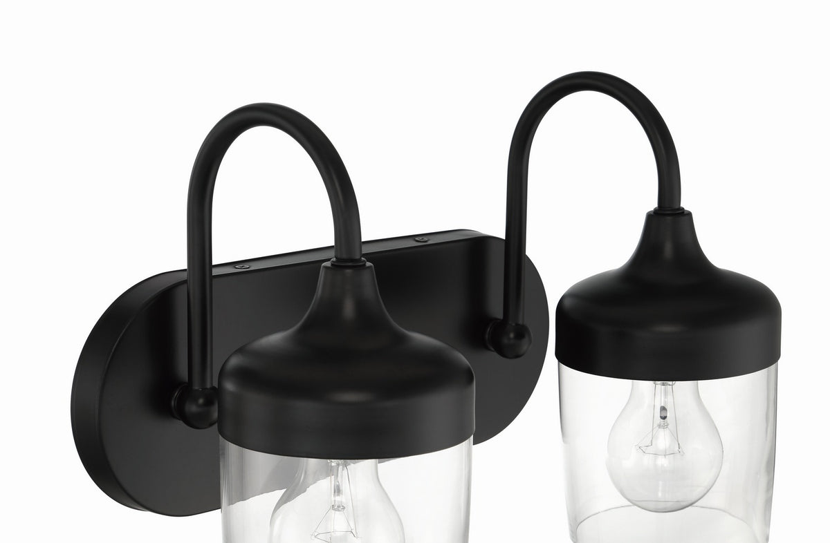 Craftmade - 58102-FB - Two Light Vanity - Wrenn - Flat Black