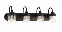Craftmade - 58104-FB - Four Light Vanity - Wrenn - Flat Black