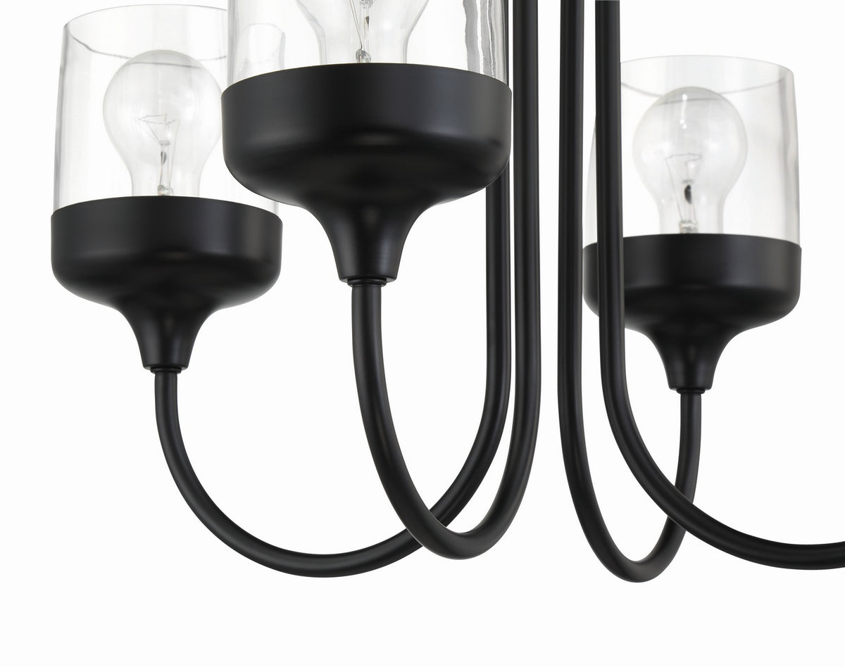 Craftmade - 58124-FB - Four Light Chandelier - Wrenn - Flat Black