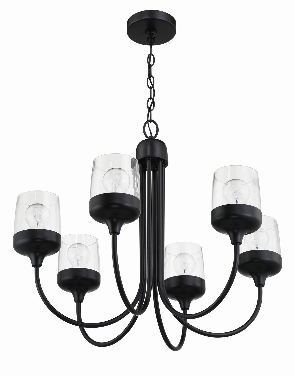 Craftmade - 58126-FB - Six Light Chandelier - Wrenn - Flat Black