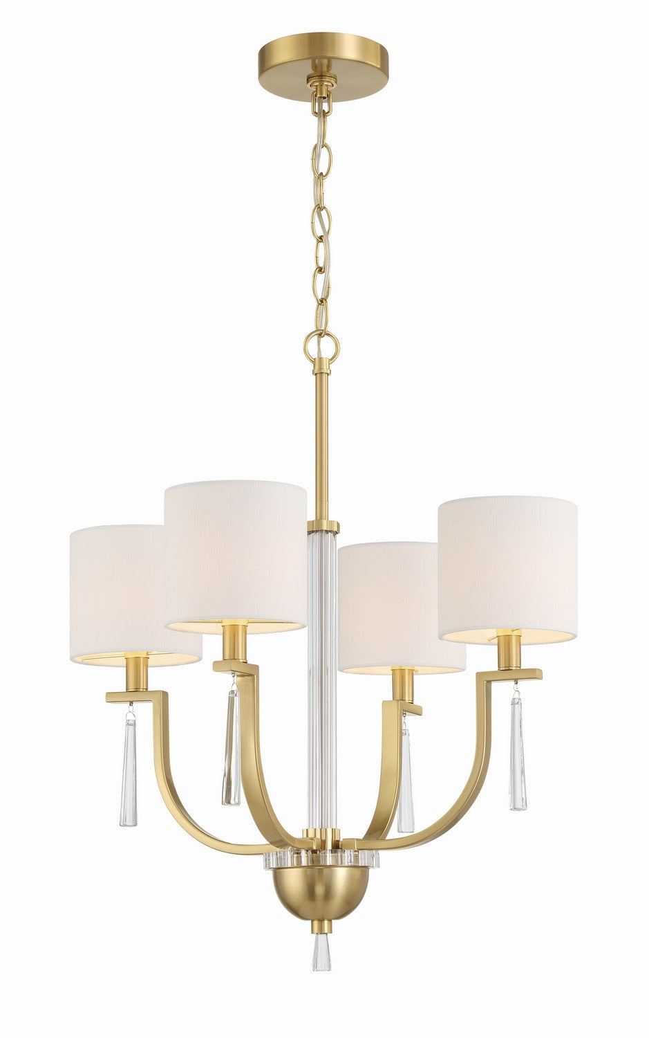 Craftmade - 58224-SB - Four Light Chandelier - Fortuna - Satin Brass