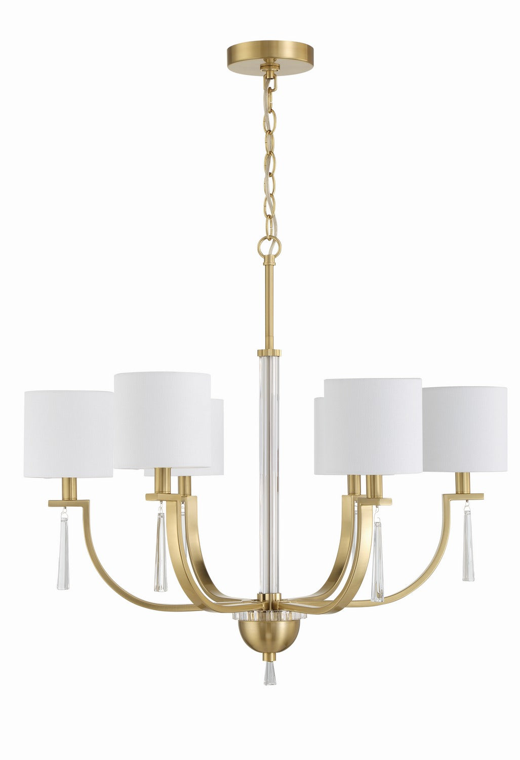Craftmade - 58226-SB - Six Light Chandelier - Fortuna - Satin Brass