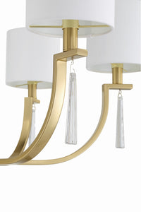 Craftmade - 58226-SB - Six Light Chandelier - Fortuna - Satin Brass