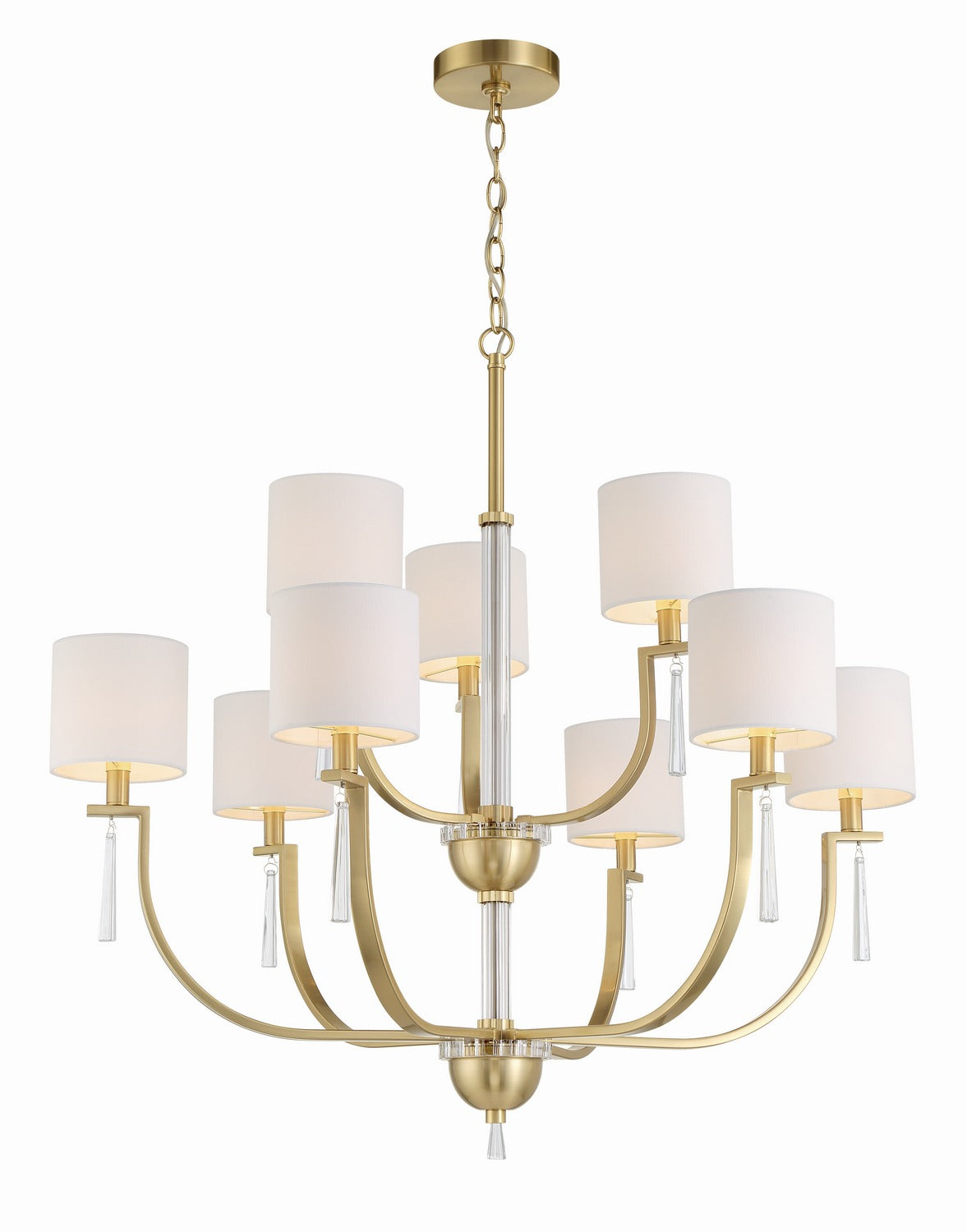 Craftmade - 58229-SB - Nine Light Chandelier - Fortuna - Satin Brass