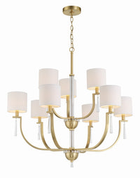 Craftmade - 58229-SB - Nine Light Chandelier - Fortuna - Satin Brass
