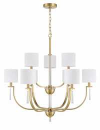 Craftmade - 58229-SB - Nine Light Chandelier - Fortuna - Satin Brass