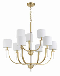 Craftmade - 58229-SB - Nine Light Chandelier - Fortuna - Satin Brass