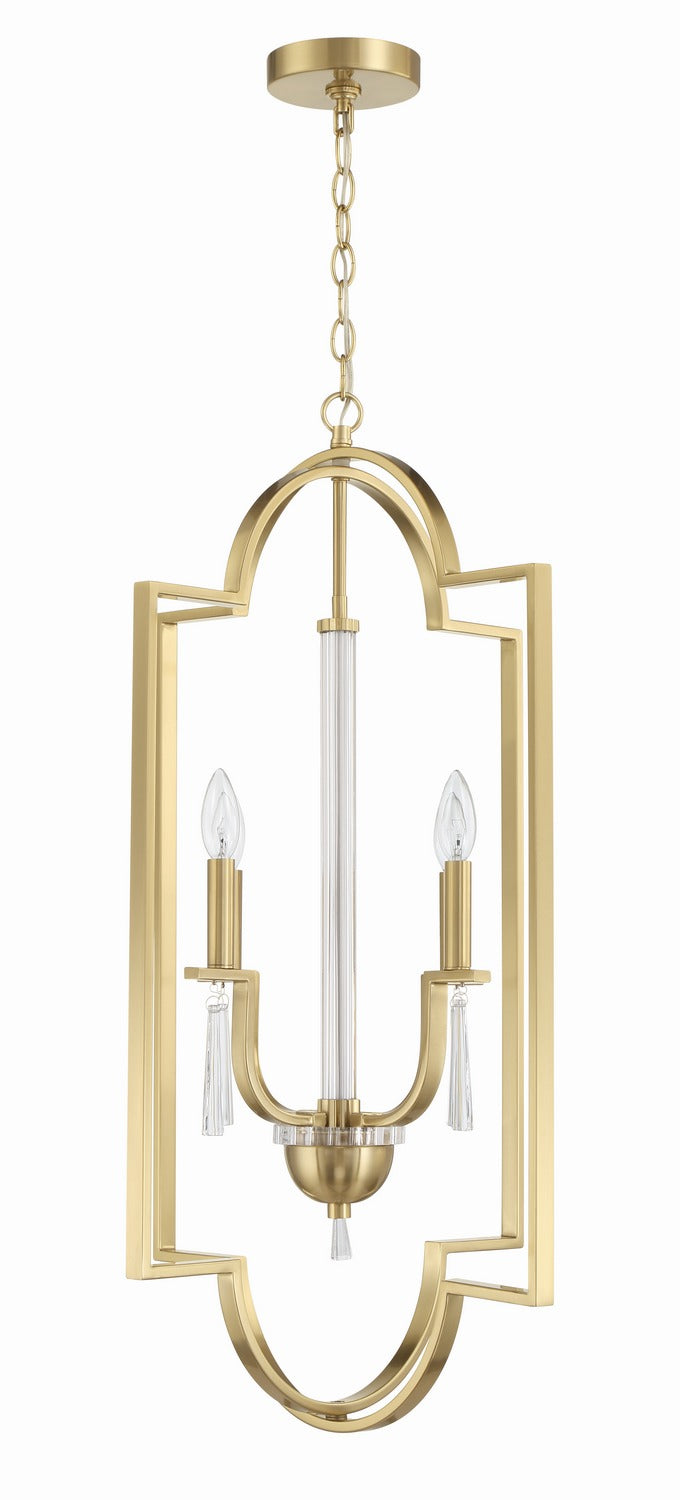 Craftmade - 58234-SB - Four Light Foyer Pendant - Fortuna - Satin Brass