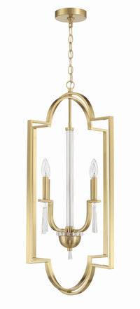 Craftmade - 58234-SB - Four Light Foyer Pendant - Fortuna - Satin Brass
