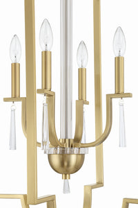 Craftmade - 58234-SB - Four Light Foyer Pendant - Fortuna - Satin Brass