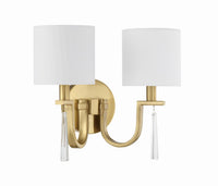 Craftmade - 58262-SB - Two Light Wall Sconce - Fortuna - Satin Brass