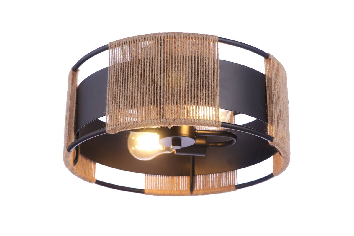 Craftmade - 59052-FB - Two Light Semi Flush Mount - Kensey - Flat Black