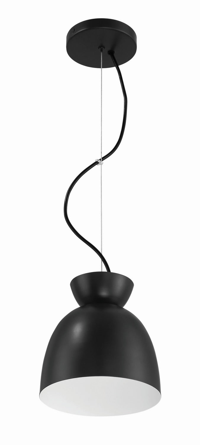 Craftmade - 59191-FB - One Light Pendant - Ventura Dome - Flat Black
