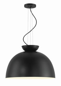 Craftmade - 59192-FB - One Light Pendant - Ventura Dome - Flat Black