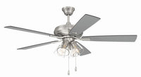 Craftmade - ECF104BNK5-BNGW - 52" Ceiling Fan - Eos Clear 4 Light - Brushed Polished Nickel