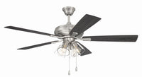 Craftmade - ECF104BNK5-BNGW - 52" Ceiling Fan - Eos Clear 4 Light - Brushed Polished Nickel